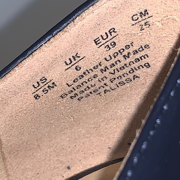 Naturalizer Women's 8.5 Leather Talissa Mary Janes Navy Blue Pump Career Office - Picture 10 of 14